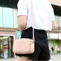 여성 민무늬 크로스 카메라 미니백 독특한 세미캐주얼