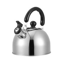 DOITOOL 스테인레스 스틸 Stovetop 휘파람 차 주전자 인체 공학적 손잡이가있는 2 리터 클래식 주전자는 인덕션 쿡탑에서 작동합니다.