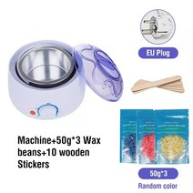촛물치료 의료용 가정용 파라핀 Wax Heater Warmer Hair Removal Machine For Hand Foot Body SPA Epilator Paraffin Pot +Wax Beans + Wood Sticks, [13] White US 150g Beans