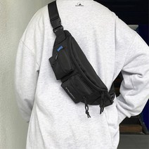 스트릿패션 필수템 포켓 버클 슬링백 세컨백 웨이스트백 여행보조가방 자전거가방 간편가방 여행용슬링백