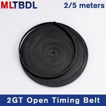 2/5 미터 GT2-6mm 오픈 타이밍 벨트 너비 6mm 10mm 고무 소재 피치 2mm 블랙 2GT 동기식 Reprap 3D 프린터, 01 6mm_02 2 Meters_01 1 개