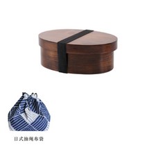 일본식 목제 원목 도시락 캬라벤 예쁜 도시락 싸기 피크닉 소풍, 옻칠 단층