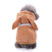 강아지옷 독일 영국 미국 수입 귀여운 토끼 모양 옷 겨울 개 의상 지퍼 크리스마스 작은 중형 치와와 프랑스 불독, [03] L, [02] Khaki