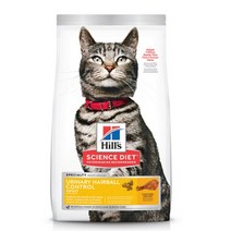 힐스 사이언스다이어트 어덜트 유리너리 헤어볼 컨트롤 고양이 사료 1.6kg, 4개