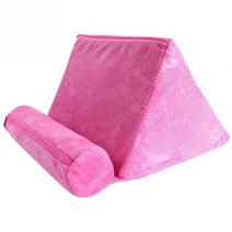 삼각 등 쿠션 Pillow Stand Phone Bracket 경량 태블릿 읽기 홀더 독서 스탠드 폼 무릎 받침 쿠션 IPad, 04 Pink