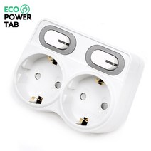 에코파워탭 국산 LED 절전 개별 L자 T자 1구 2구 3구 4구 5구 어댑터 멀티탭, 1개, LED 절전형 L자 2구