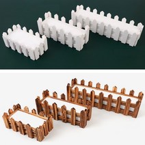 울타리 모형 식물 조화 데코 화분 인테리어 소품 스티로폼 꽂이 사각, 기본, 화이트 - 소