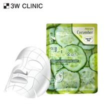 3W CLINIC 후레쉬 오이 마스크 시트 30매