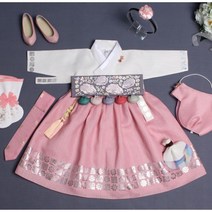 진선미 여아한복 수정은박 분홍 악세서리 한복소품 악세사리