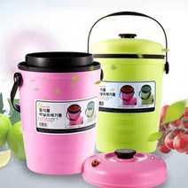아파트올 2~3리터 음식물쓰레기통, 음식물쓰레기통 3L 라임 비닐테, 1개