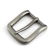 1x 금속 4cm 벨트 버클 남자 캐주얼 엔드 바 힐 단일 핀 하프 가죽 공예 청바지 웨빙 37-39mm, Grey