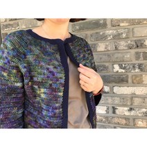 [애시드손뜨개] 코바늘DIY 말라브리고 탑다운 가디건, 네이비퍼플