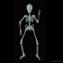 야광전신해골모형(대) 할로윈 파티장식 해골모형, 상세페이지 참조