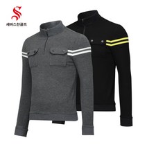 [세바스찬] 골프 22 FW 남성 포켓 장식 반집업 티셔츠 M501 M502 골프웨어, 색상:멜란지그레이M501 / 사이즈:105