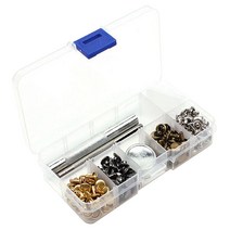 GHSHOP 100 세트 솔리드 황동 더블 사이드 리벳 가죽 공예 리벳 교체, 다색
