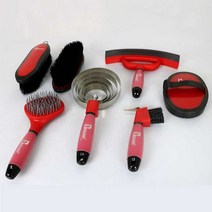 말 브러쉬 말굽 손질 관리케어 그루밍 연마 목욕 정리, 7종 세트