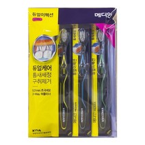 메디안 듀얼 이펙션 2WAY 칫솔 4개입 미세모 치아 41588EA, 1, 본상품선택