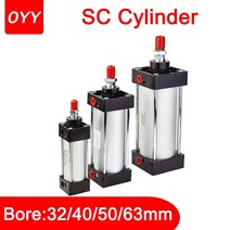 유압 실린더 펌프 기 프레스 유니트 표준 공압 sc32405063mm 스트로크 2550751002003001000mm 공 복동 공압 피스톤, 스트로크 800mm, sc63(내경 63mm)