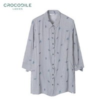 [크로커다일레이디] 라운드카라 소매롤업 리본 블라우스