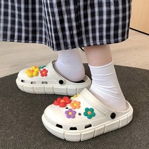 소다팡팡 플라워 슬리퍼 4cm굽 실내슬리퍼 실외슬리퍼