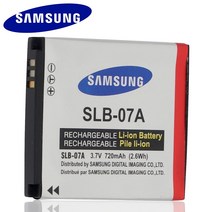 720mAh SLB-07A 카메라 배터리 삼성 호환 PL150 ST50, 한개옵션0
