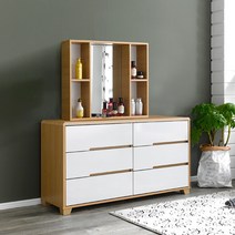 무이드 화장대 세트 1200, 오크그레이