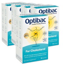 영국 옵티박 Optibac for Cholesterol 프로바이오틱스 포 콜레스테롤 with 오메가3 비타민B1 30포, 5팩