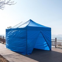 옥상 테라스 캠핑장 햇빛차단 그늘막 캐노피천막 바람막이 개방감 추천, 알루미늄천막 창모풀 3X2, 백청백