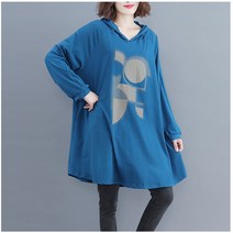 Sheffley2021 가을 빅 사이즈 루스한 살감각 프린트 후드티 래시가드