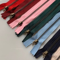 [세아퀼트] 국산 엔틱청동지퍼 10cm 15cm 20cm 25cm (지퍼고리포함), 15cm진밤