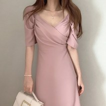 v 넥 화이트 롱 원피스 셀프 웨딩 돌잔치 맘 드레스