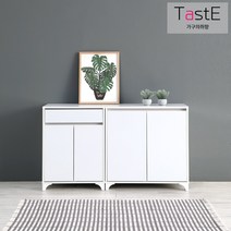 [가구의취향] 테이스트 수납장 시리즈 A타입 / 주방 거실 수납장 / 주방가구 / 서랍수납장, 02_혼합형, 화이트