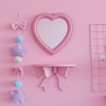 메리버드 파스텔 리본 우드 선반 감성 소품 벽장식 아기방 꾸미기, 리본우드선반: 핑크