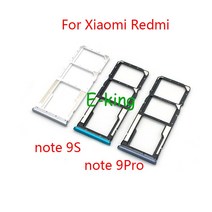 유심슬롯 XIAOMI 호환 Redmi 참고 9 9s 프로 Sim 카드 트레이 슬롯 홀더 어댑터 소켓 수리 부품 10pcs SIM, [06] 9s 9 pro green