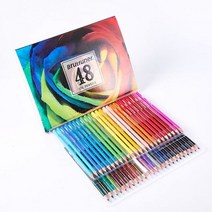 애니메이션 색연필 전문가 드로잉 유성 수채 낱개 수성, 48 Oil Pencils