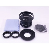 렌즈캡홀더 호환 미니 25mm F1.8 APS-C 캐논 eosm ef-m 니콘 nikon1 소니 e 마운트 후지 fx m43 미러리스 에 대한 수동 cctv 영화 6631EA19, black