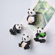 판다패밀리 소 미니어처 4P 테라리움 젤캔들 재료 화분꾸미기 피규어 마이플랜트