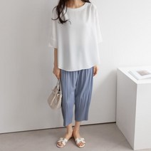 여성 데일리 여름 블라우스 셔츠 벨라 쉬폰