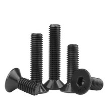 M1.6 블랙 50개 육각 홀 붙이 접시 머리 나사 DIN7991 탄소강 육각 소켓 볼트, M1.6 (50pcs), 3mm