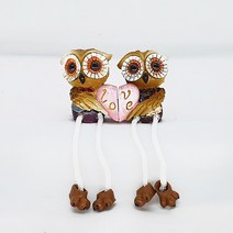 Naricollection 부엉이 가족 장식 인형, 하트부엉이