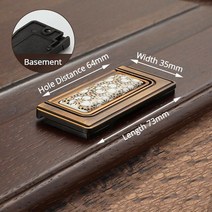 터닝도어 손잡이 방문 문고리 잠금핀 폴딩 히든 도어 옛날 가구 골동품 청동 세라믹 캐비닛 핸들 빈티지 서랍 옷장 핸들 유럽 핸들 하드웨어, 핸들-1501fg-64