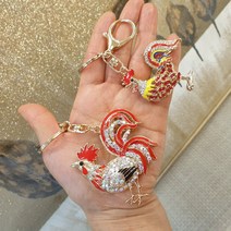시떼몰 화려한 닭 장닭 수탉 암닭 키링 키홀더 열쇠고리 키링, 1번 닭키링