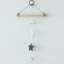 지점토 모빌 만들기 DIY 7종 키트 공예 세트 [흑백 점토 오브제 소품 인테리어 취미 물감 놀이 재료], 4 .프리미엄 모빌 20cm KIT
