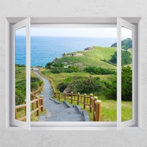 cr800-제주도의산책로_창문그림액자, E타입모던블랙