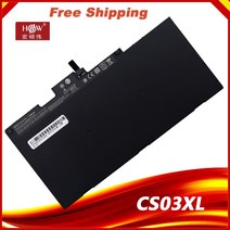 HP 노트북 배터리 hp elitebook 745 g3 840 g3 g4 850 g3 g4 zbook 15u g3 g4 mt43 시리즈용 cs03xl 노트북 배터리 11.4v, 없음