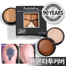 메론 타투커버링크림 파운데이션스펀지브러쉬컨실러, 07 메론 컬러셋 파우더 0.5oz