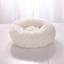 소파슈퍼 소프트 개 침대 플러시 고양이 매트 대형견 래브라도 하우스 라운드 쿠션 애완 동물 제품 액세서, 01 White_08 30CM