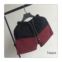 티피/Teepie 반바지 남자 아이스 실크 스포츠 얇은 느슨한 캐주얼 바지 중간 바지 4 점 바지