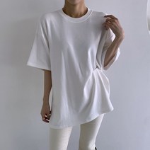 클로슈W / 반기모 쫀득 루즈핏 라운드 반팔 티셔츠 (2color)