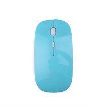 무선 무소음 게이밍 버티컬 마우스 Kebidumei 미니 USB 2.4GHz 수신기 광학 게임 울트라 씬 슬림 맥 컴퓨터 PC 노트북 데스크탑, Blue